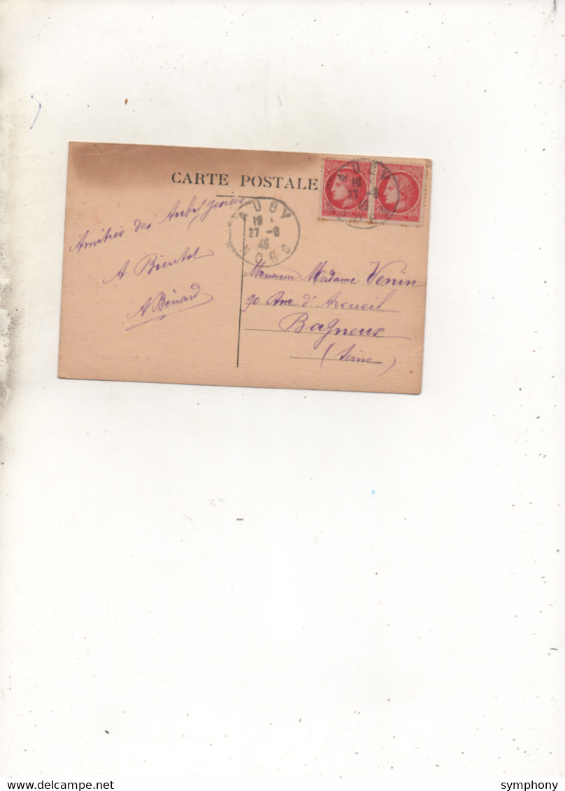 59. CPA - AUBY -  La Fosse No 8 Des Mines De L' Escarpelle -  1946 - Scan Du Verso - - Auby