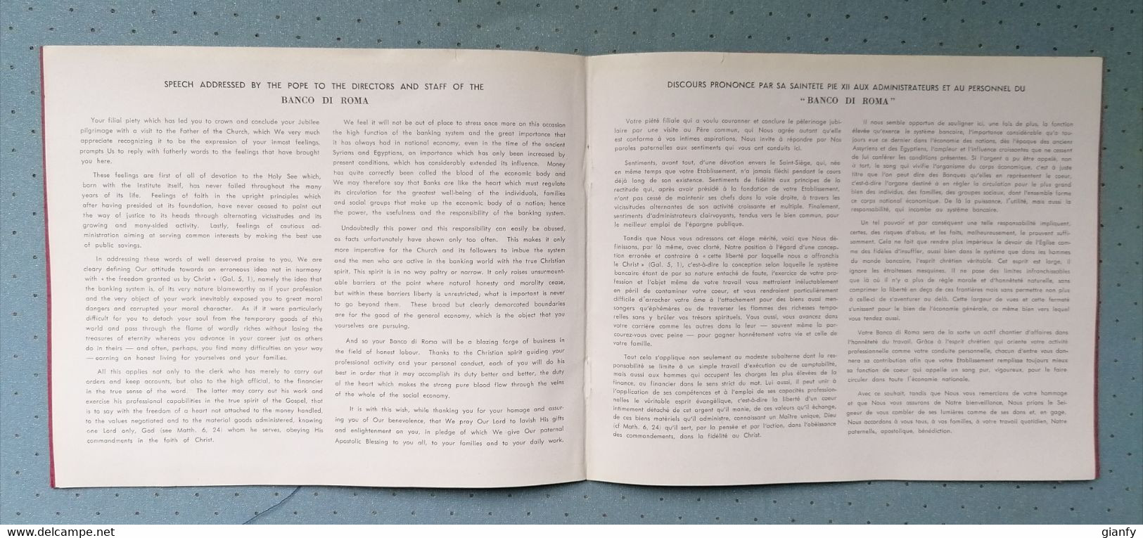 BANCO DI ROMA RICORDO DELL'ANNO SANTO 1950 - Religione