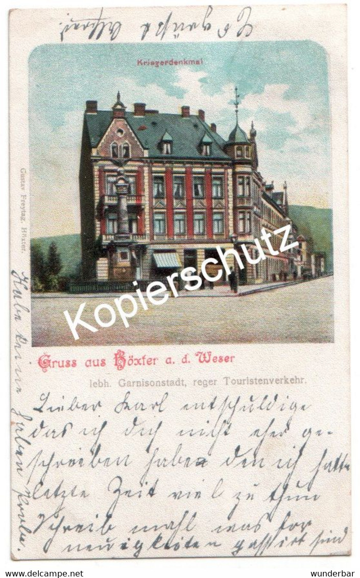 Gruss Aus Höxter 1903 - Bahnpoststempel   (z7037) - Hoexter