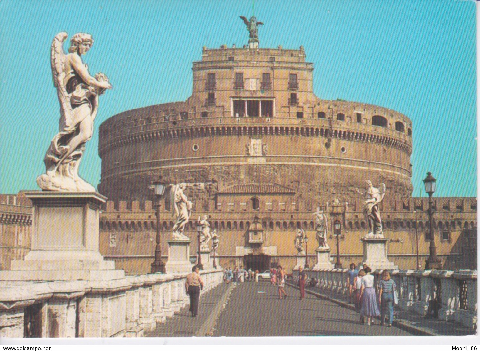 TIMBRE DE LA CITE DU VATICAN - SUR CPM ROMA ROME - CHATEAU SAINT ANGE - Brieven En Documenten