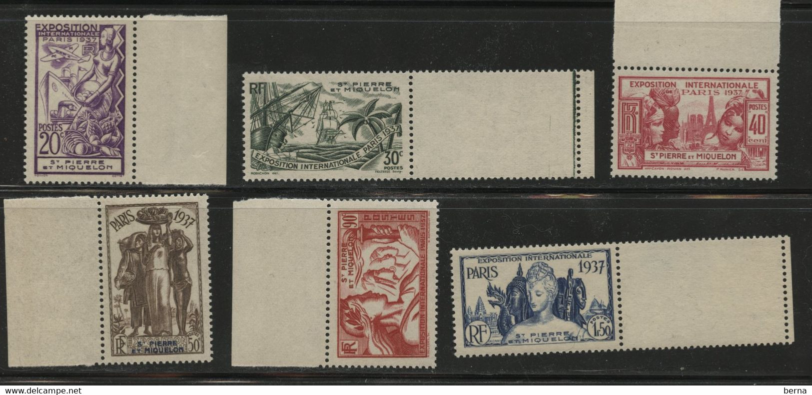 SAINT PIERRE ET MIQUELON 160/165 EXPO DE PARIS LUXE NEUF SANS CHARNIERE - Unused Stamps