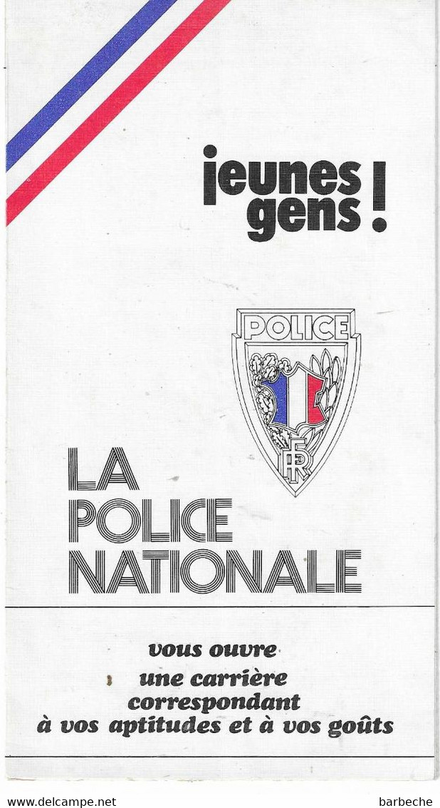 Jeunes Gens LA POLICE NATIONALE  ( Dépliant  ) - Programmes