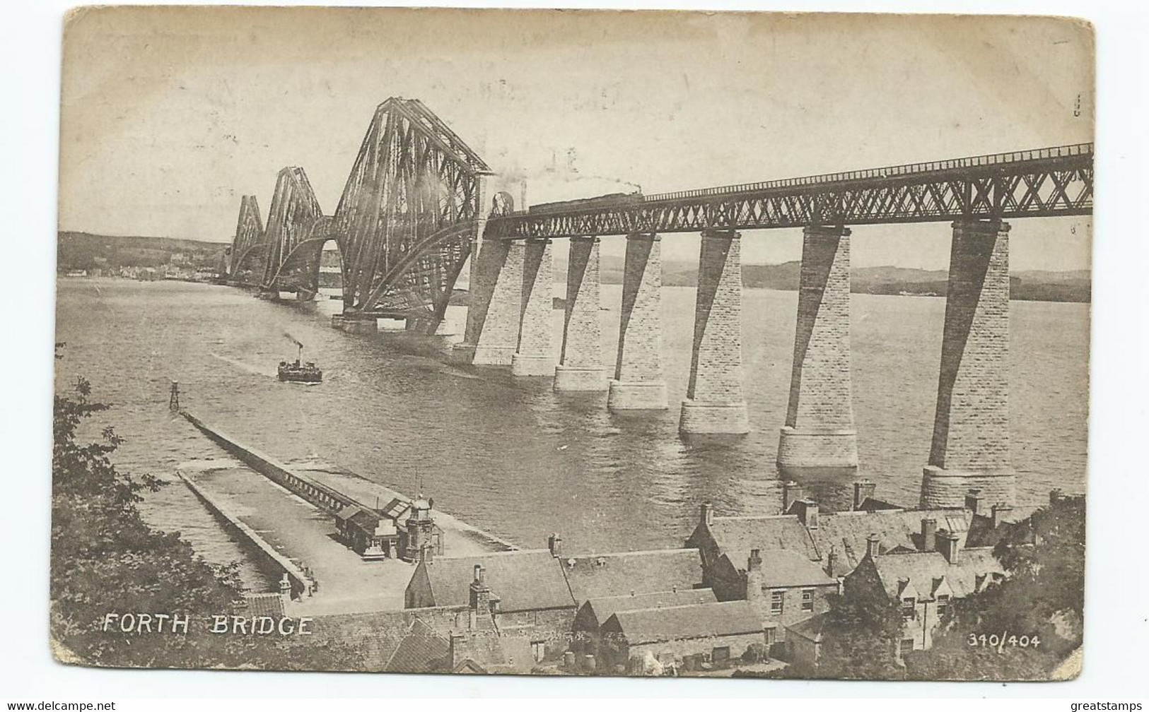 Postcard  Fife  Scotland  Forth  Bridge Posted 1918 Steam Train Old Image Reliable Series - Fife