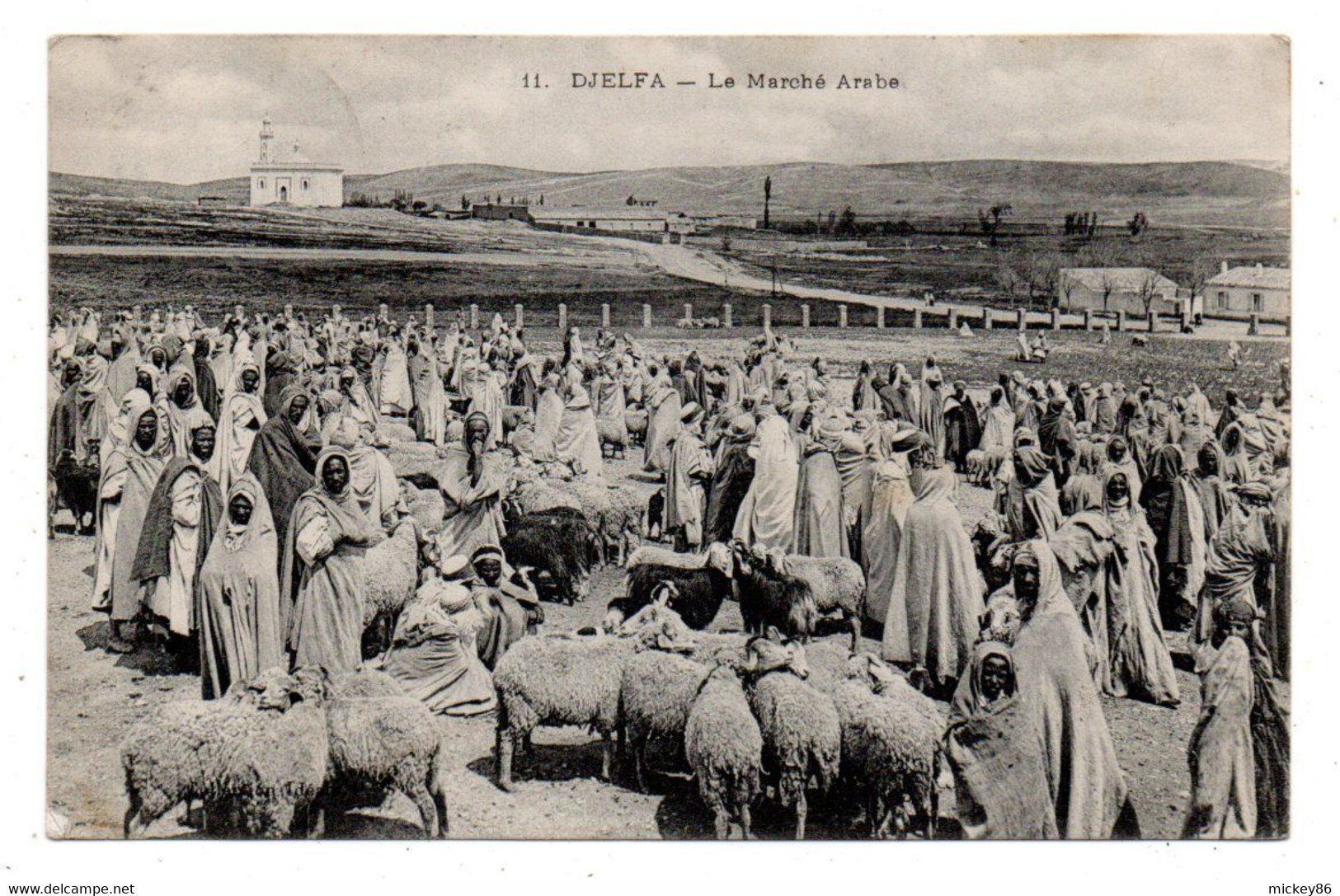 Algérie -- DJELFA --1907-- Le Marché Arabe   ( Très Animée ,moutons  ) ...............à Saisir - Djelfa