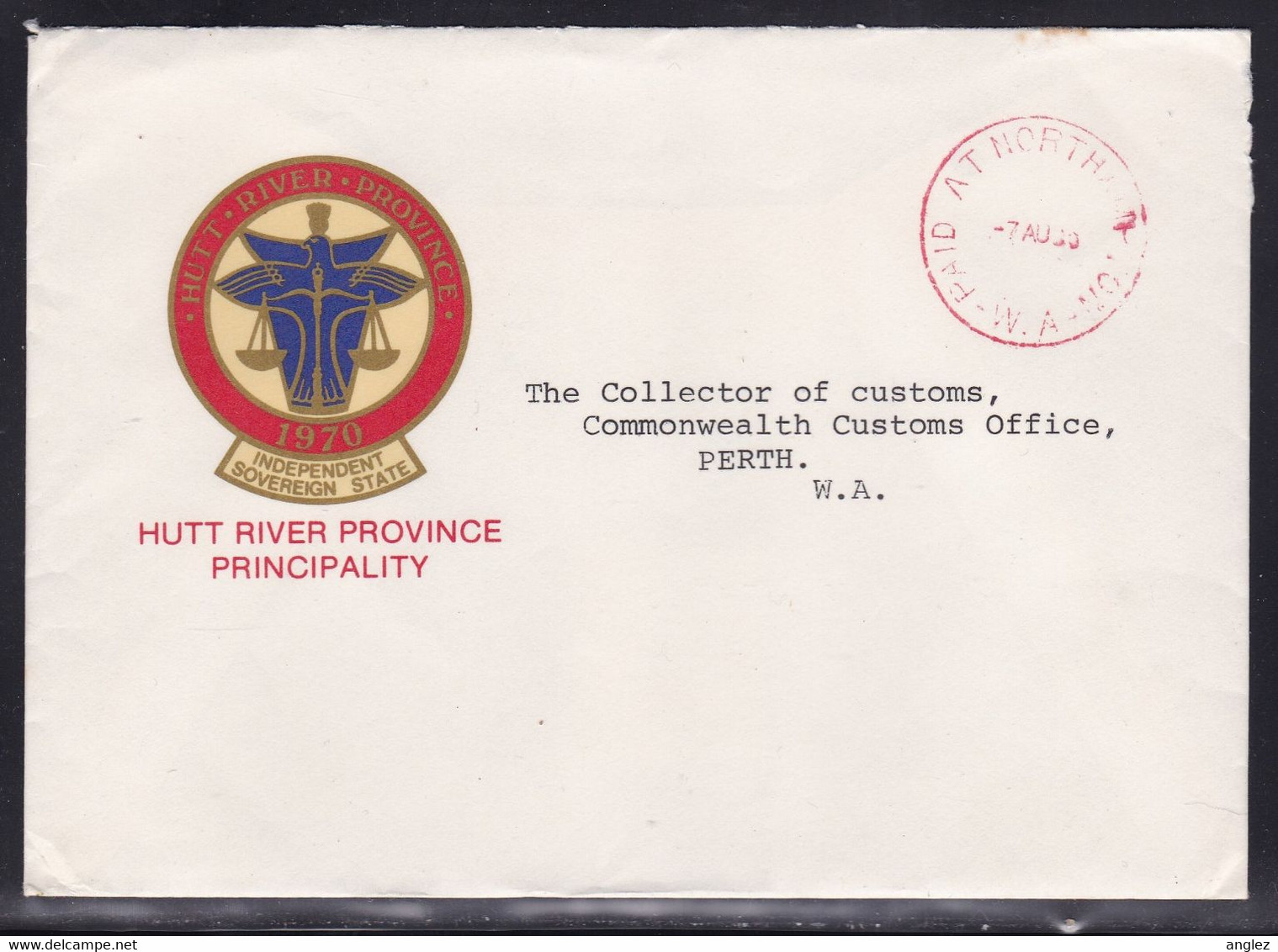 Australia - 1980 Hutt River Province Principality Cover To Perth - 22c Franking - Cinderellas