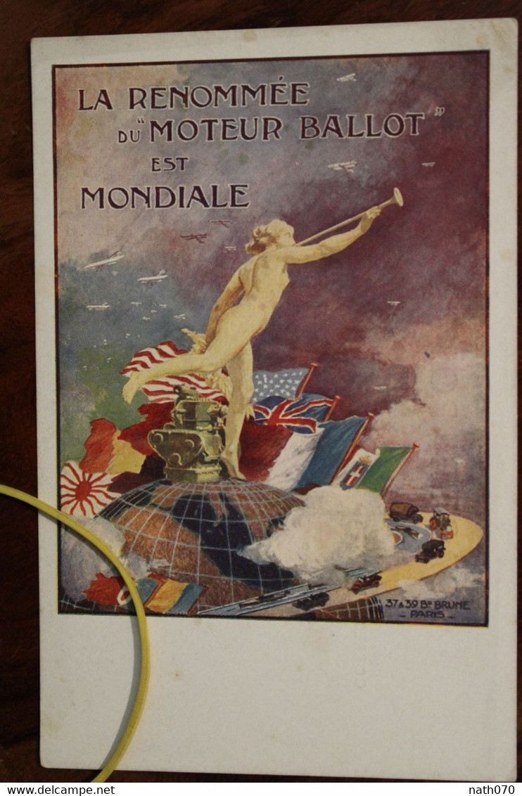 1910's CPA Ak Publicité Illustrateur Pub Les Moteurs Ballot Canot Bateau Pêche Moteur - Otros & Sin Clasificación