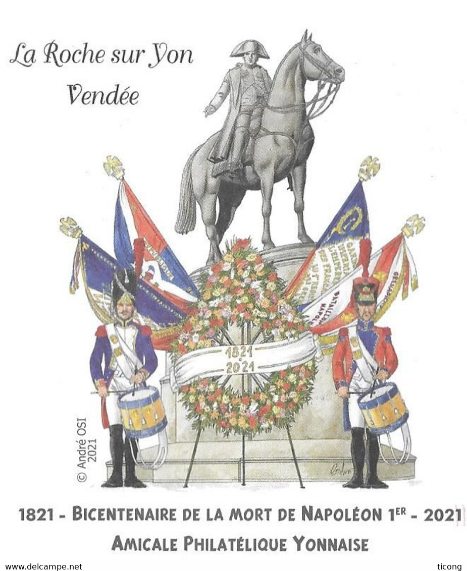 LETTRE ENTIERE DE 2022 - ILLUSTRATION NAPOLEON, LA ROCHE SUR YON SIGNEE ANDRE OSI, TIMBRES MARIANNE DE DULAC ET GANDON.. - Covers & Documents