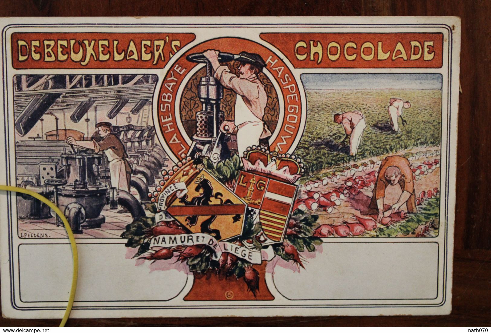 1910's CPA Ak Publicité Illustrateur DeBeukelaer's Province Namur Et Liège Litho Pub Chocolade Cacao Chocolats Biscuits - Advertising