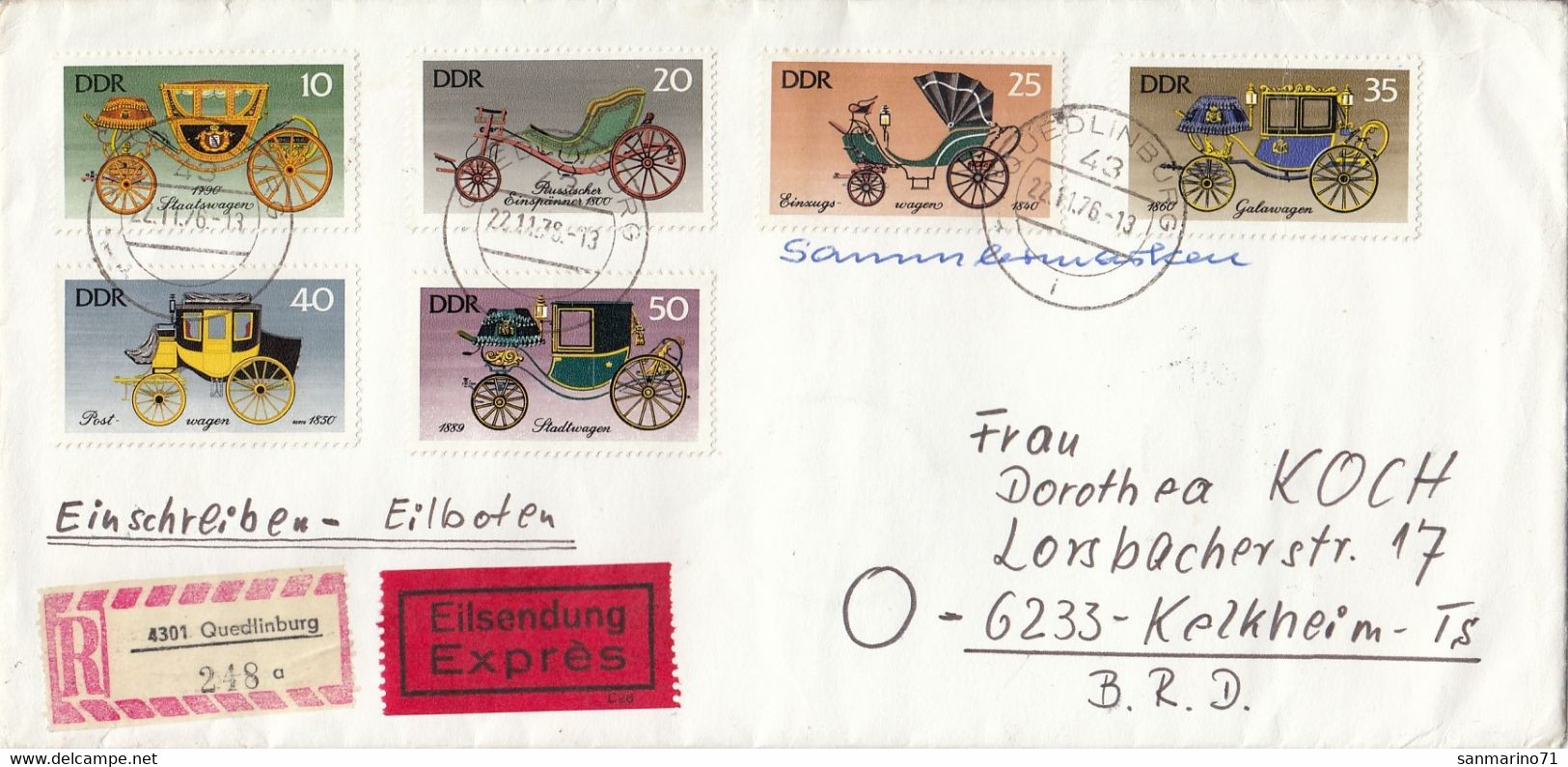 GERMANY DDR Cover 29 - Diligences