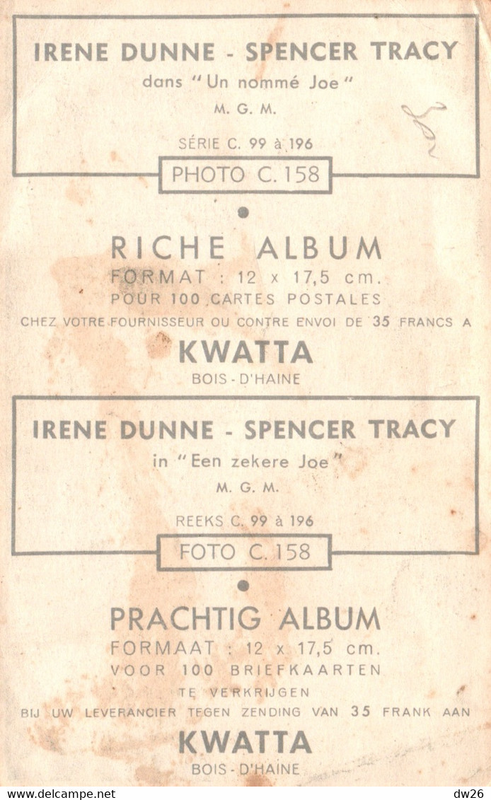 Irene Dunne Et Spencer Tracy Dans Un Nommé Joe (M.G.M.) Photo C. 158 Riche Album - Foto's