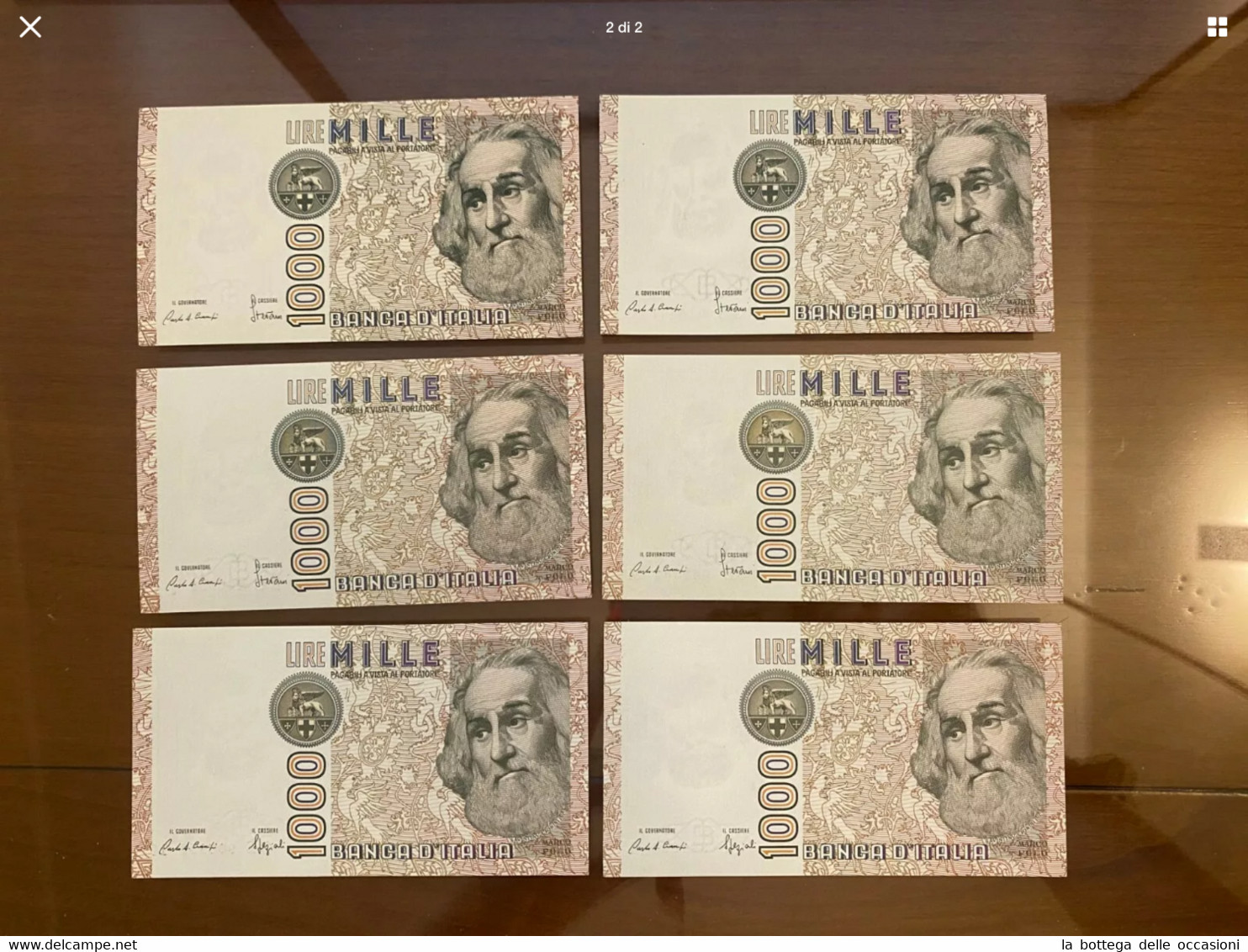 Italia Repubblica   6 Biglietti Serie Completa MARCO POLO FDS La Numerazione Potrebbe Essere Diversa Ma  Sempre FDS - 1000 Liras