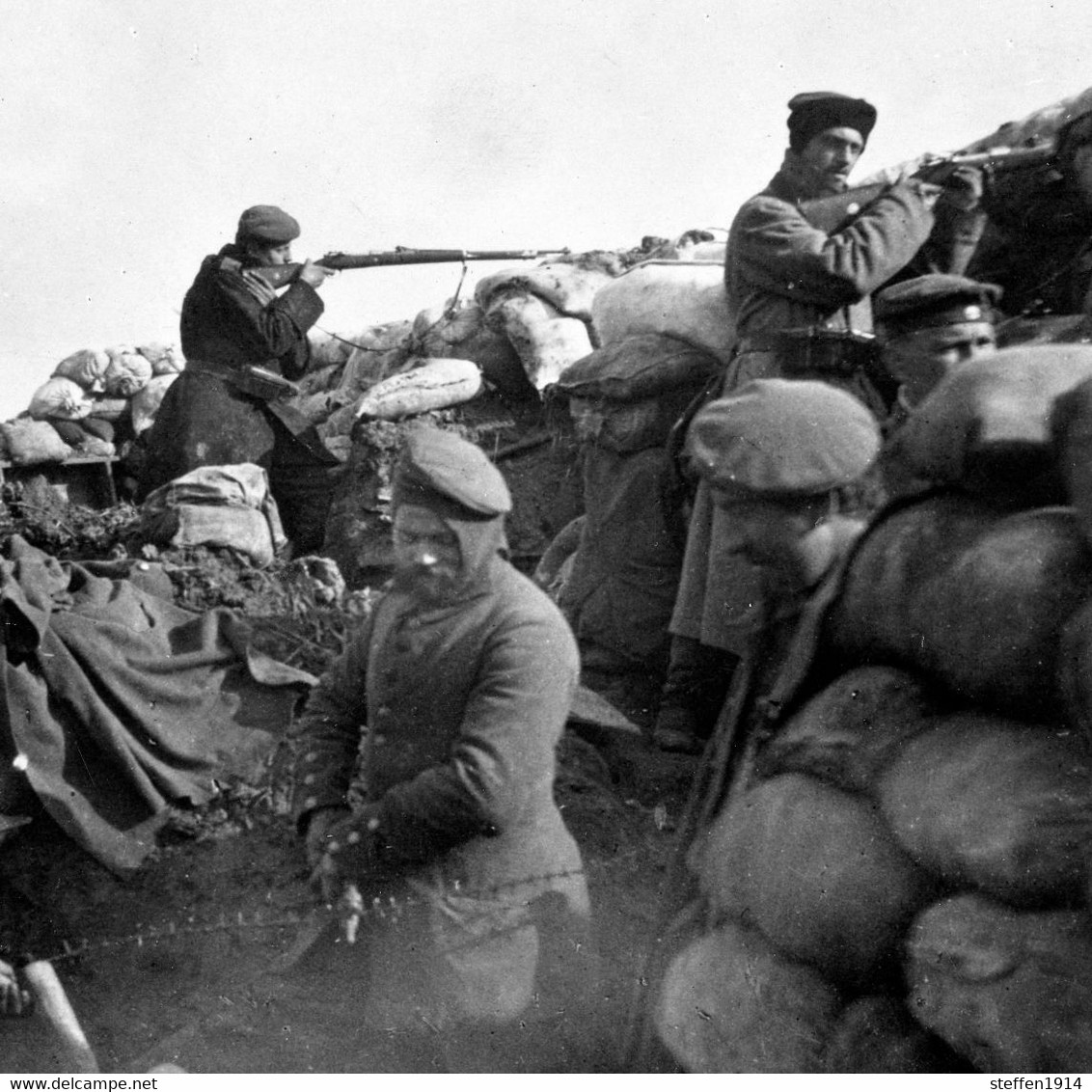 Carte Photo Allemande /Scharfschützen  Trench Graben Tranchee ( Thelus Farbus Arleux?)/ K.b.RIR Nr.3 / 14/18 - 1914-18