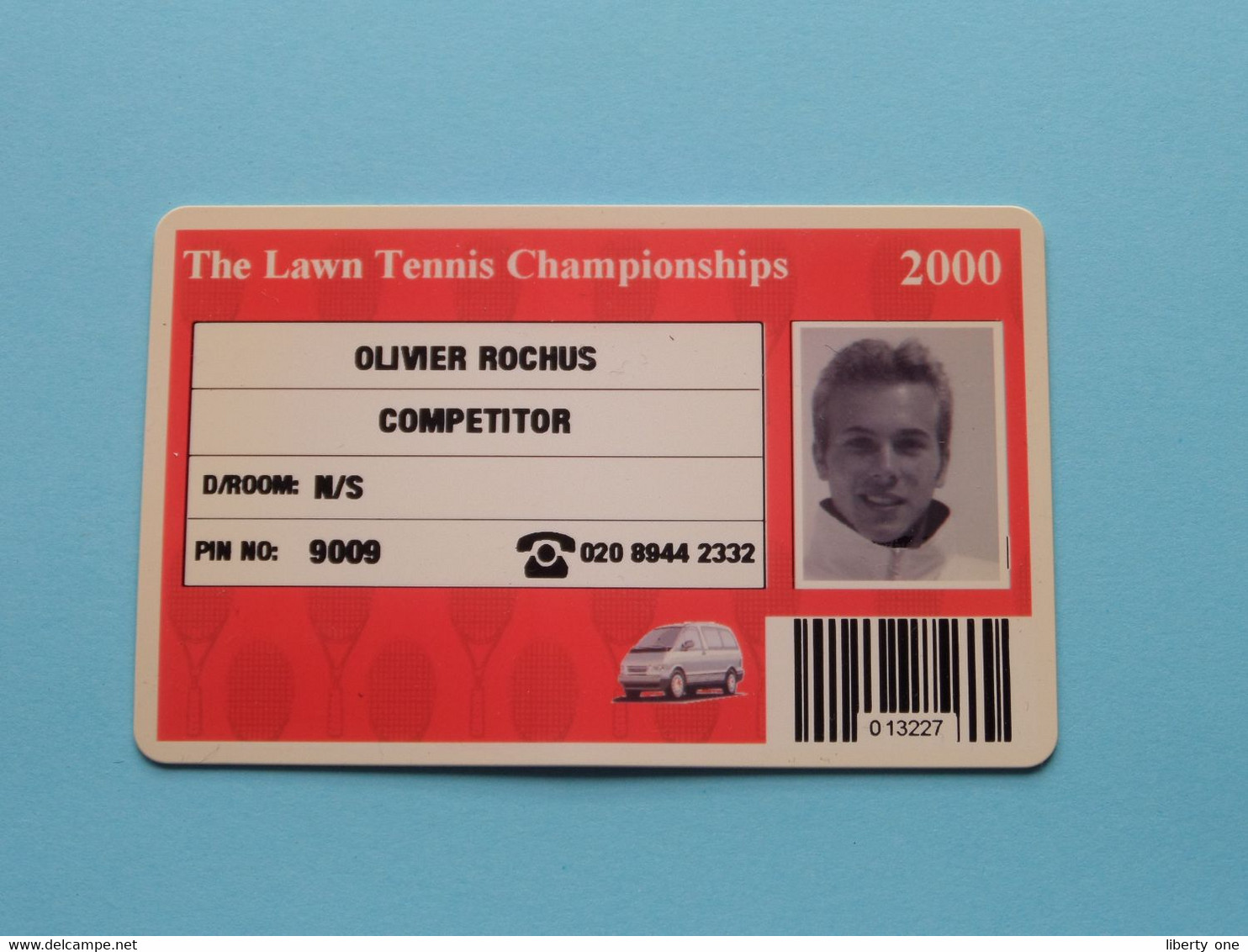 The LAWN Tennis Championships 2000 - Player OLIVIER ROCHUS Belgium / Competitor CARD ( See Scan ) NO Lanyard ! - Sonstige & Ohne Zuordnung