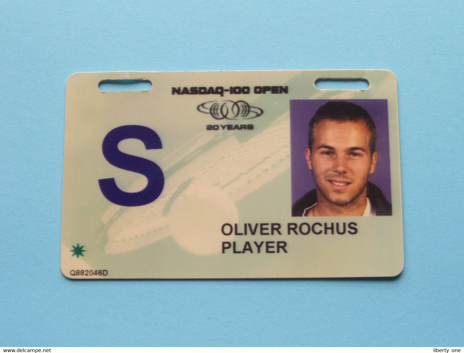 NASDAQ - 100 OPEN / 20 Years - Player OLIVIER ROCHUS Belgium / Competitor CARD ( See Scan ) NO Lanyard ! - Other & Unclassified