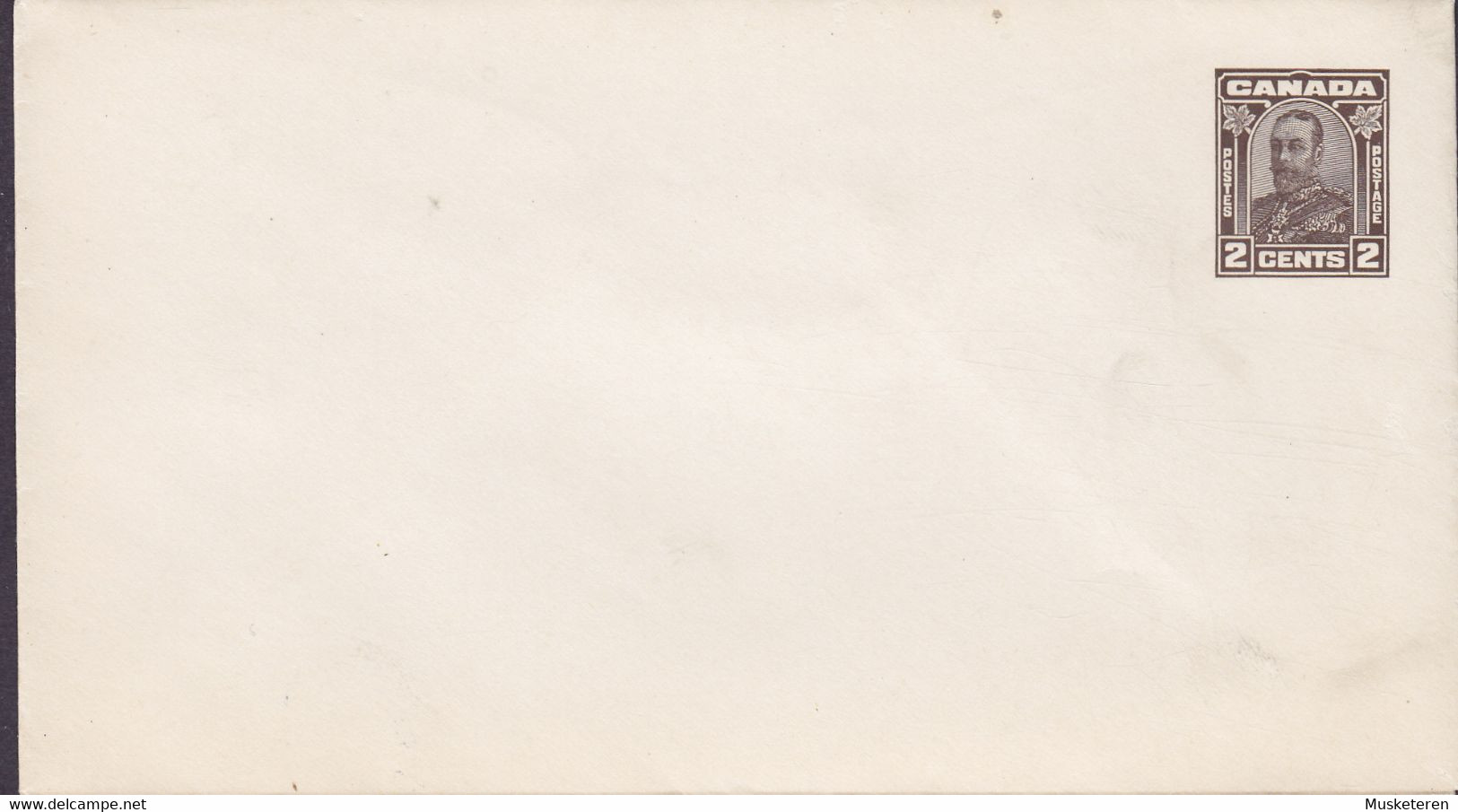 Canada Postal Stationery Ganzsache Entier 2c. George V. Cover Umschlag (165 X 93 Mm) Unused - 1903-1954 De Koningen