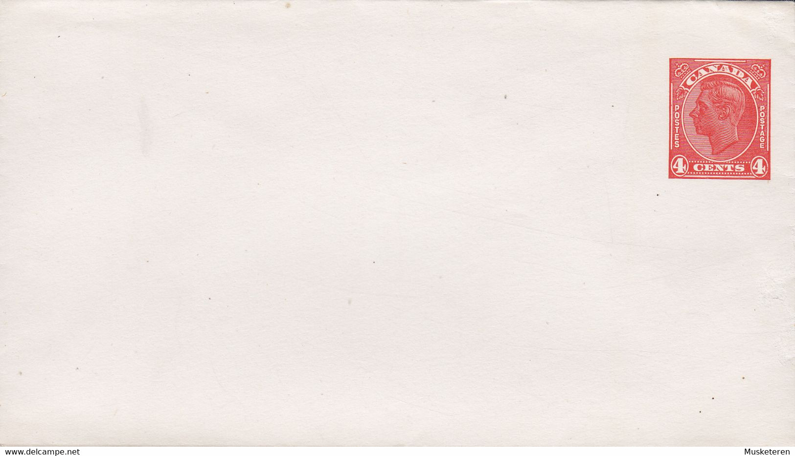 Canada Postal Stationery Ganzsache Entier 4c. George VI. Cover Umschlag (165 X 93 Mm) Unused - 1903-1954 De Koningen