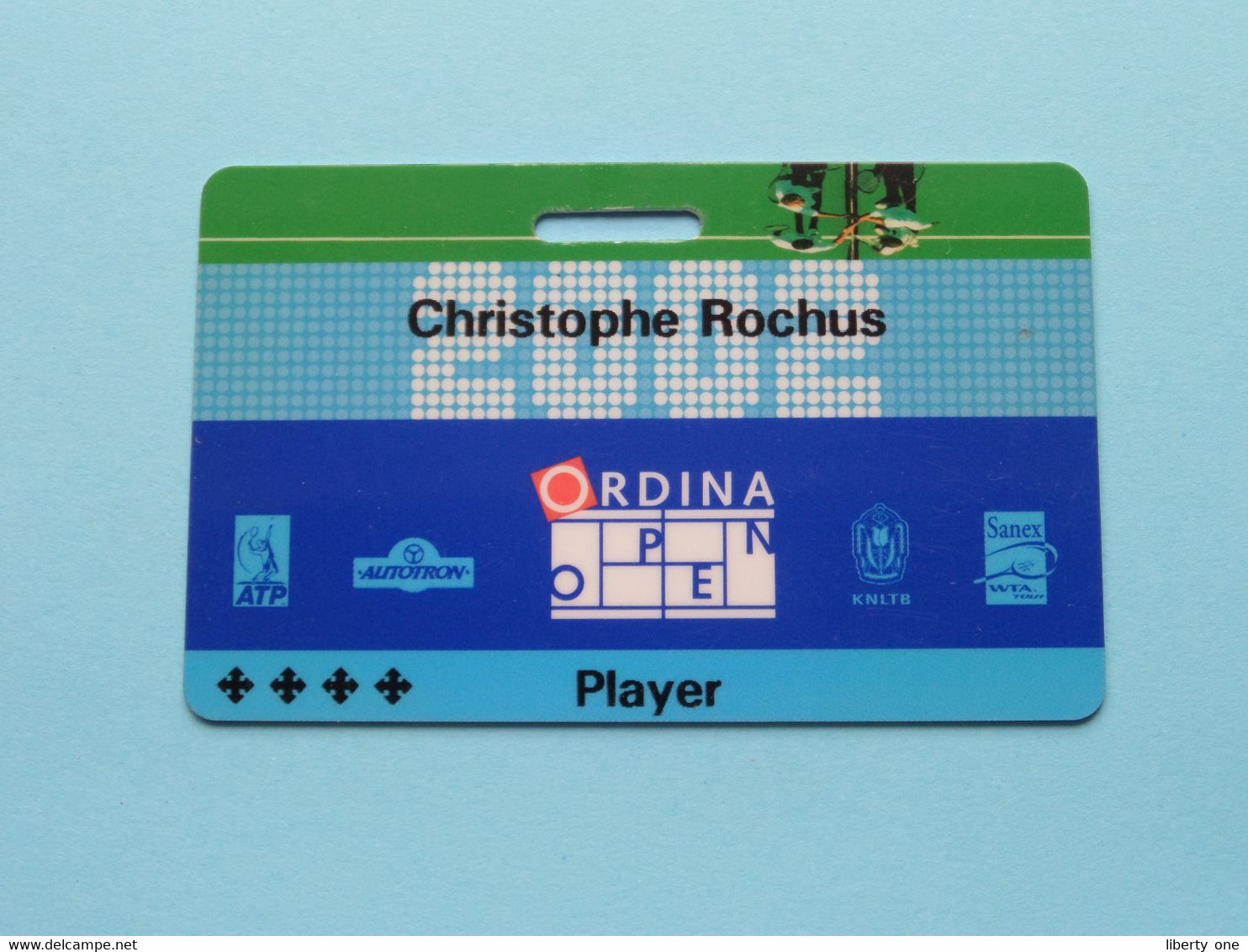 2002 ORDINA OPEN - Player CHRISTOPHE ROCHUS Belgium / Competitor CARD ( See Scan ) NO Lanyard - Otros & Sin Clasificación