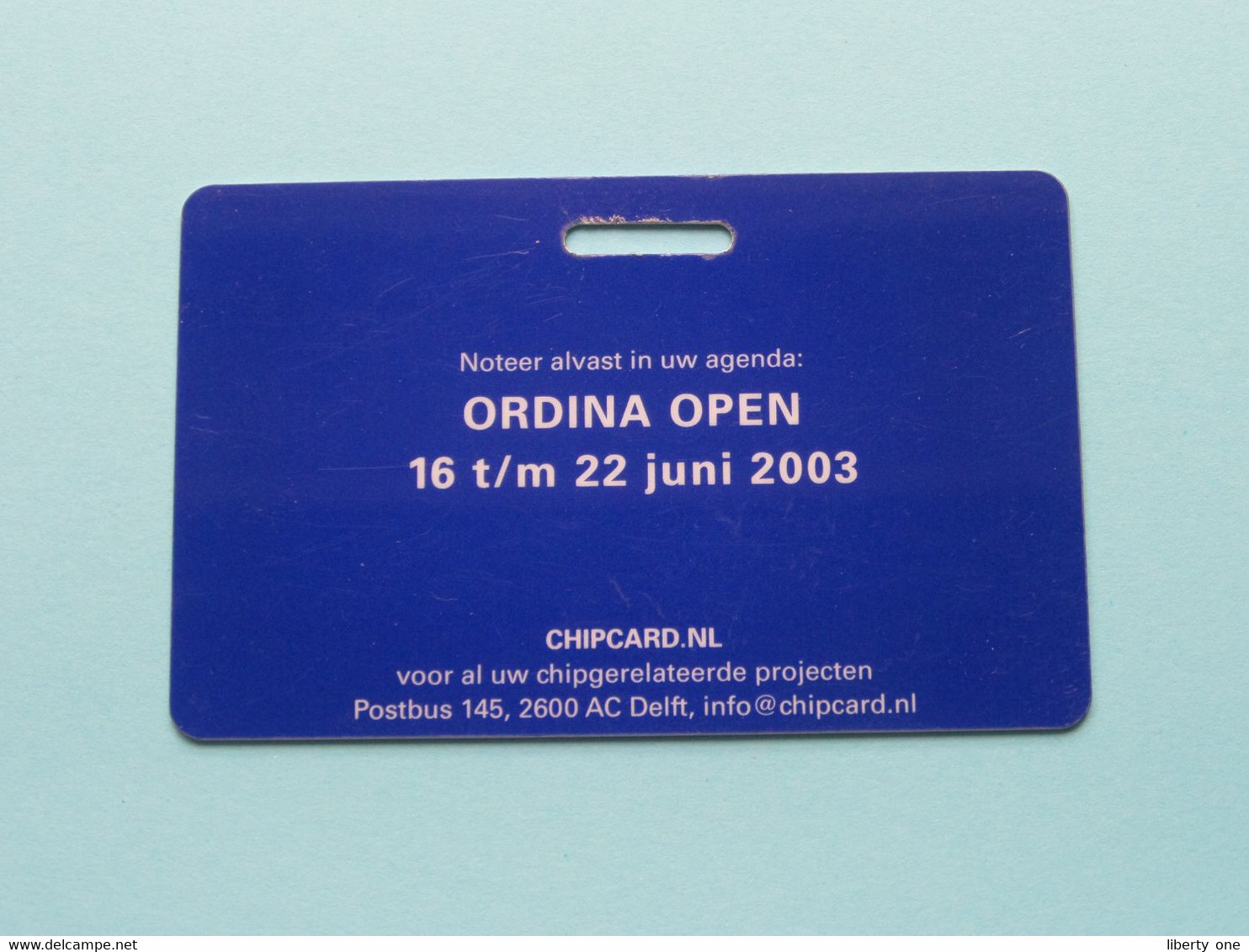 2002 ORDINA OPEN - Player CHRISTOPHE ROCHUS Belgium / Competitor CARD ( See Scan ) NO Lanyard - Otros & Sin Clasificación