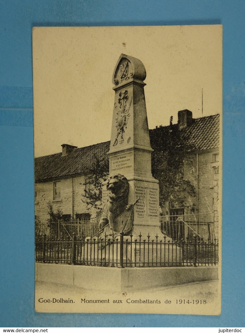 Goë-Dolhain Monument Aux Combattants De 1914-1918 - Limburg