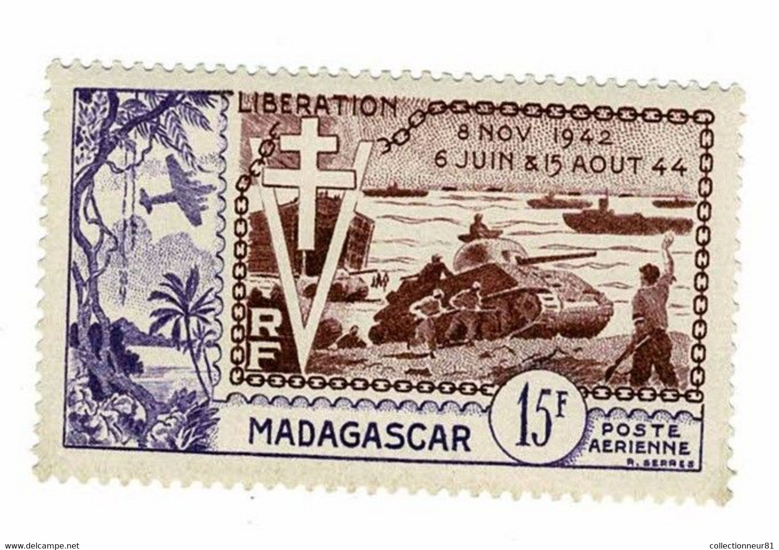 MADAGASCAR  N°74 ** COTE Cote Yvert 7€ - Luftpost