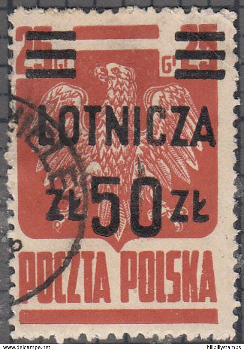 POLAND  SCOTT NO  C20  USED  YEAR   1947 - Usados