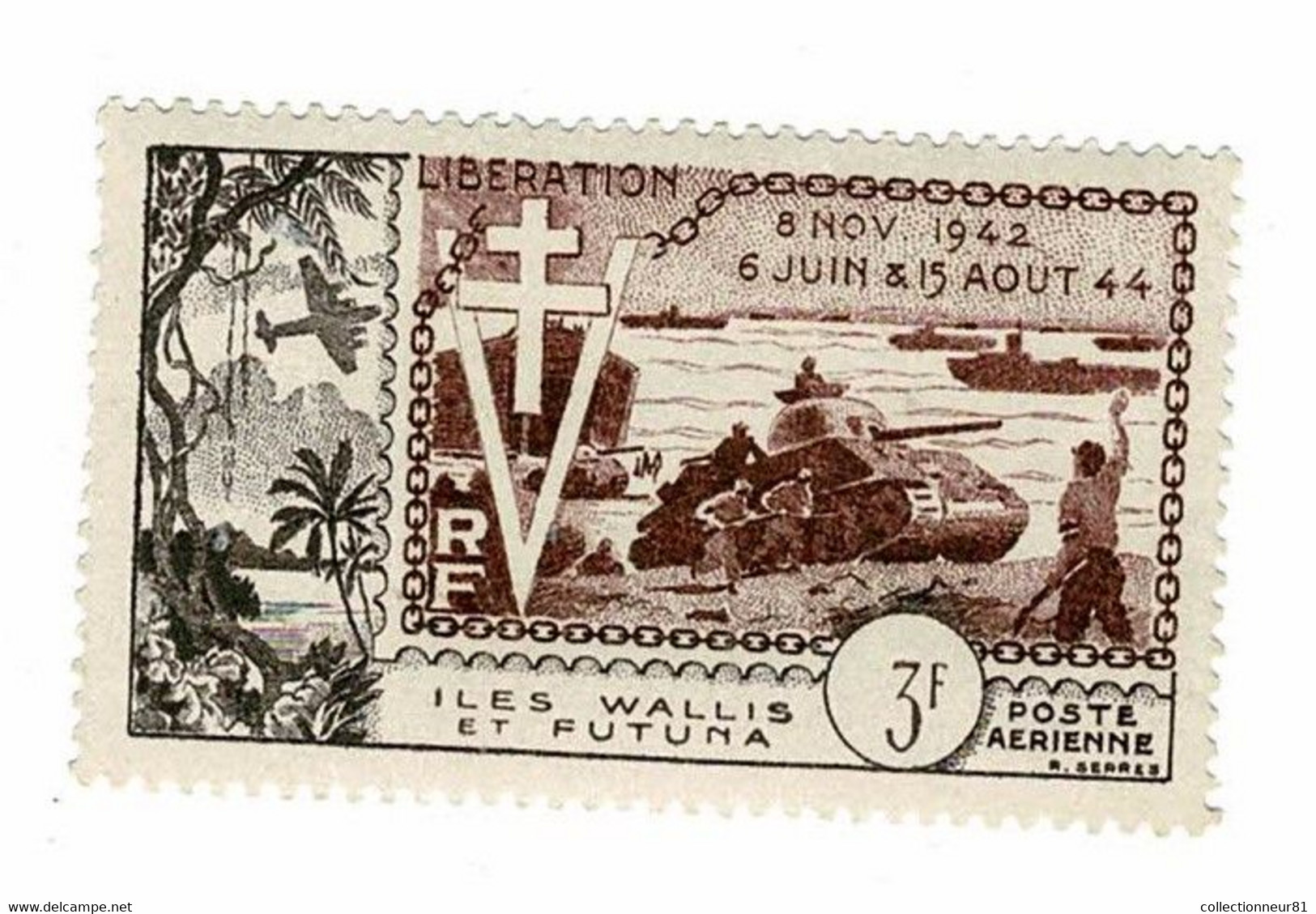 WALLIS ET FUTUNA  PA N°14 ** COTE Cote Yvert 15€ - 1946 Anniversaire De La Victoire