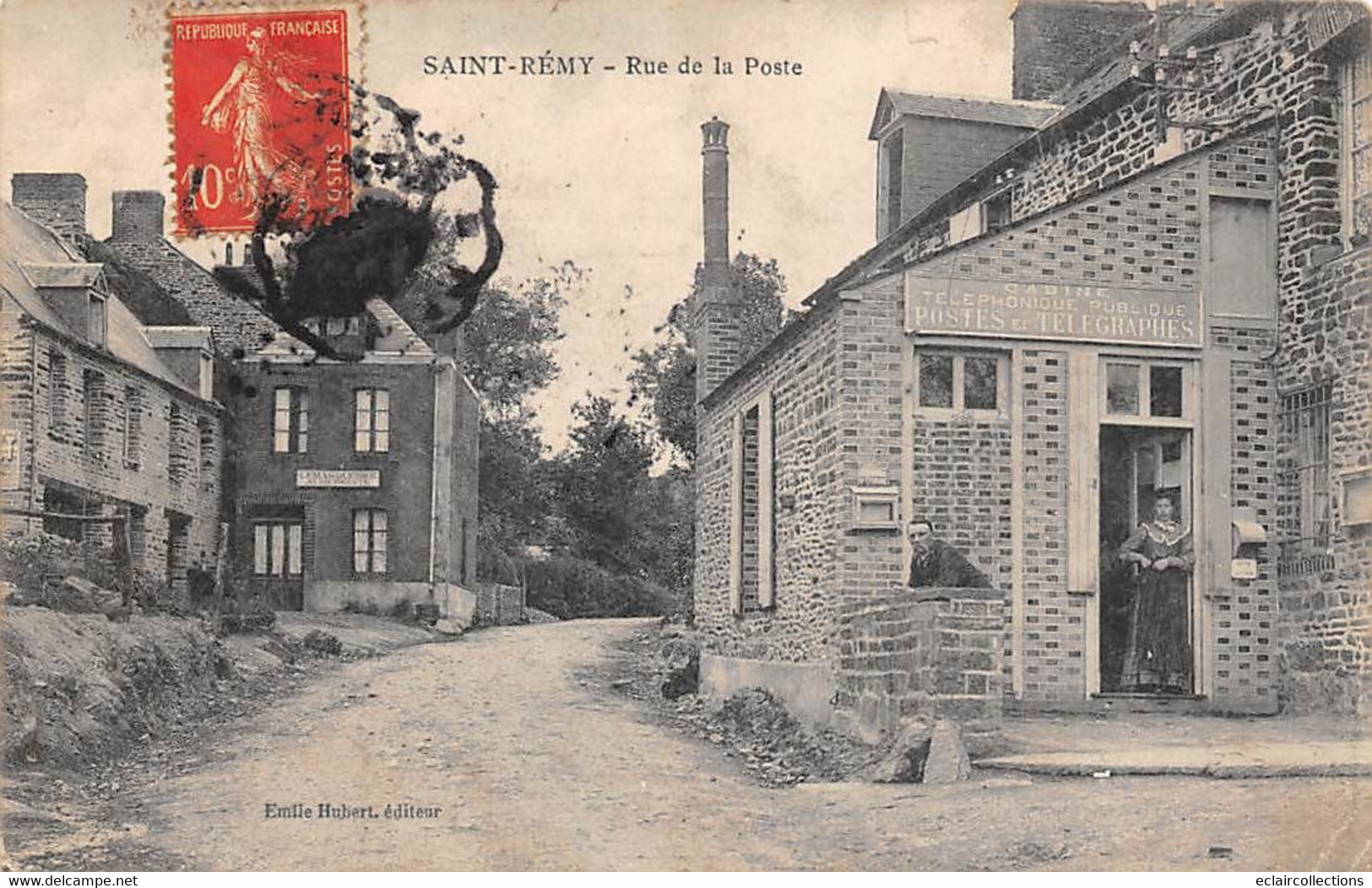 Saint Rémy Sur Orne       14         La Poste Et Rue De La Poste        (voir Scan) - Sonstige & Ohne Zuordnung
