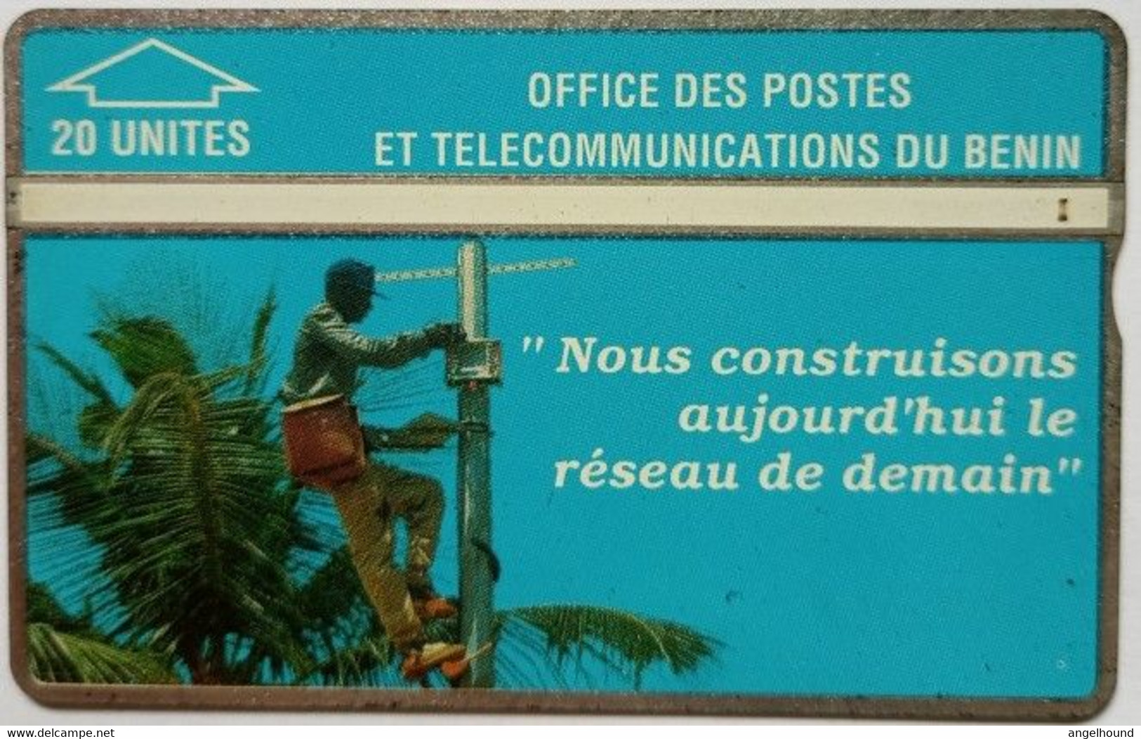 Benin 20 Units Landis And Gyr " Telecom Worker "  210A - Benin