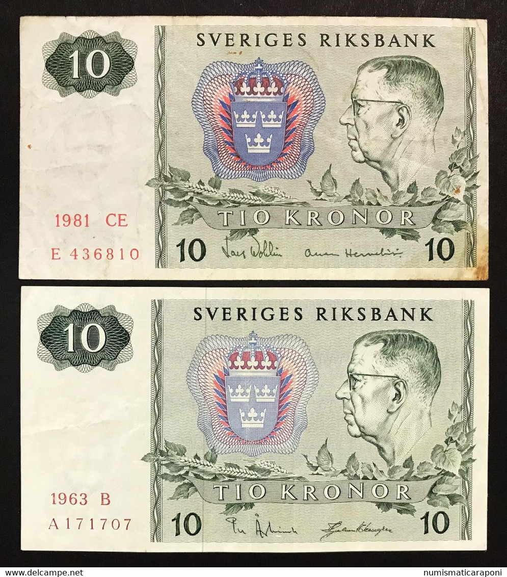 Svezia Sverige 2 Banconote 2 Notes Lotto.4039 - Sweden