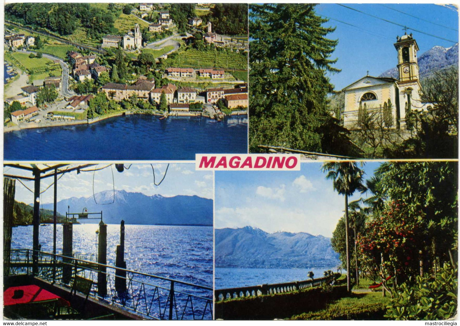 SVIZZERA  SUISSE  TI  MAGADINO  GAMBAROGNO  Vedutine  Lago Maggiore  Annullo Besozzo Varese - Gambarogno