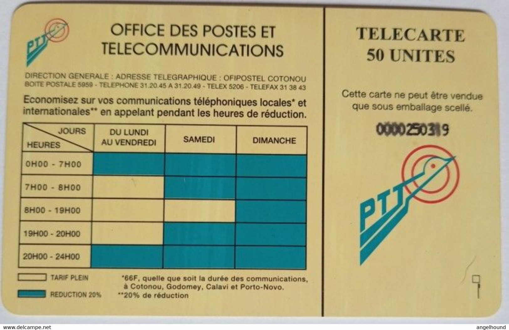 Benin 50 Units Chip Card " Francophonie Sommet - Reverse Telephone Tariffs " - Benin