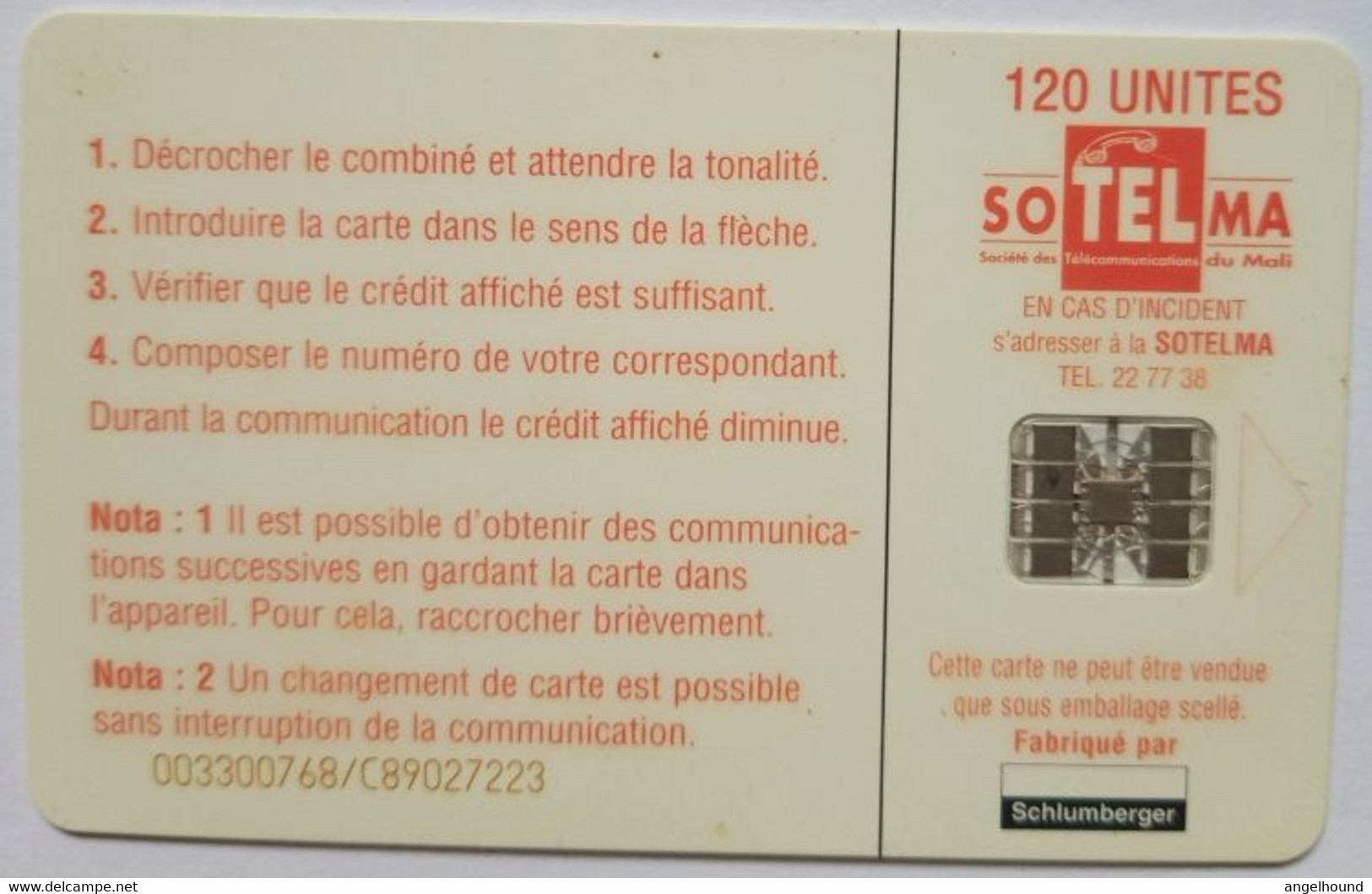 Mali 120 Units Chip Card " Chaussee Submersible De Kayes " - Mali