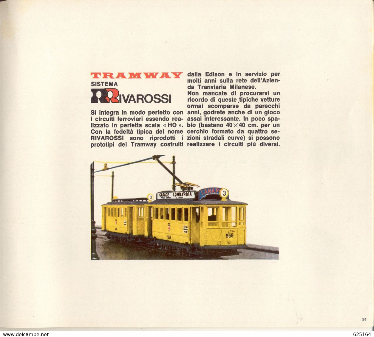 catalogue RIVAROSSI 1971/72 Treni Elettrici Modello HO 1/87- en italien