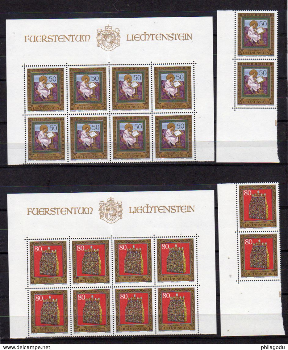 Liechtenstein 1977, Monnaies  Müntzen, Coins,10 X  Yv. 614 / 620** En Bloc, Cote 70 € - Nuovi