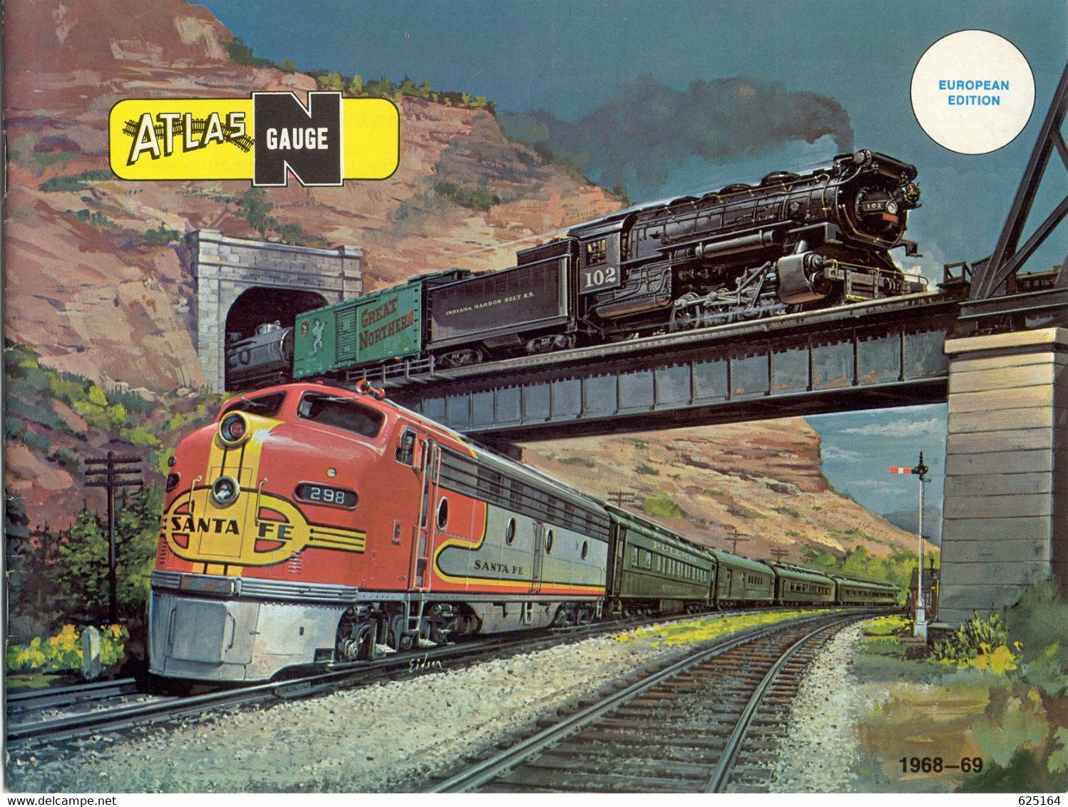 Catalogue ATLAS 1968/69 N Gauge 1/160 European Edition (Rivarossi) - En Italien, Anglais, Français Et Allemand - English