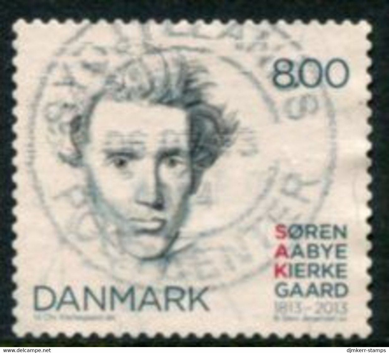 DENMARK 2013 Kierkegaard Birth Bicentenary Used.  Michel 1740 - Usati