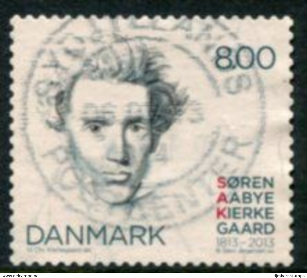 DENMARK 2013 Kierkegaard Birth Bicentenary Used.  Michel 1740 - Used Stamps