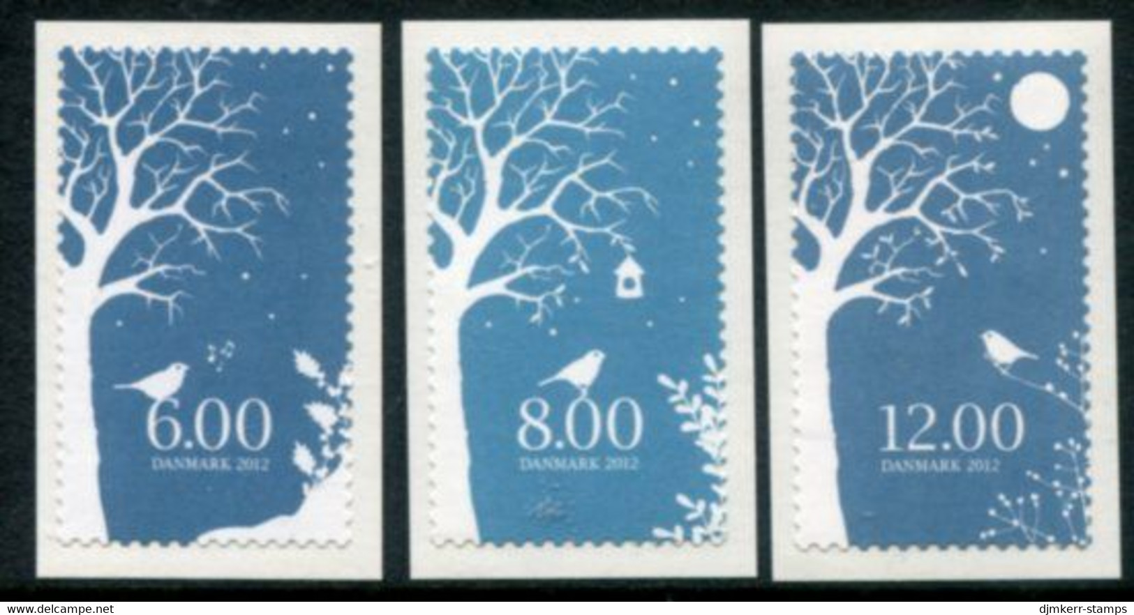 DENMARK 2012 Winter  Self-adhesive MNH / **.  Michel 1719-21A - Unused Stamps