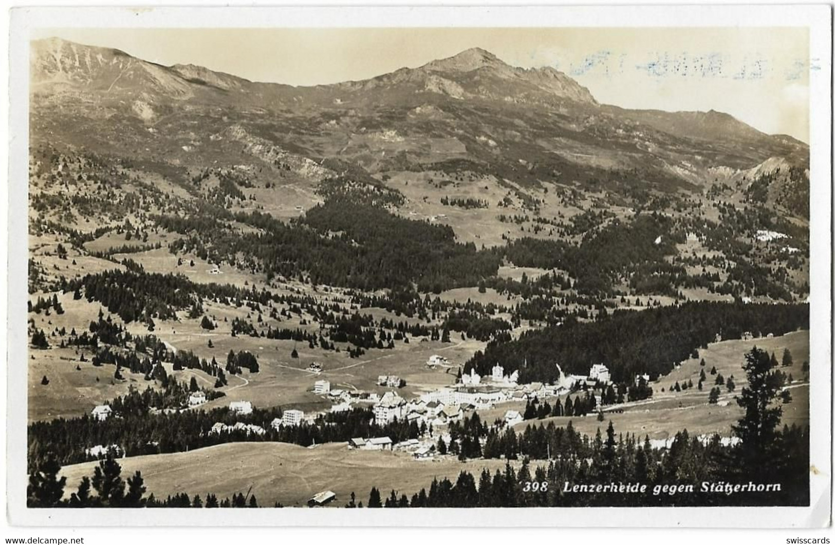 LENZERHEIDE: Ansicht Gegen Stätzerhorn, Foto-AK ~1930 - Lantsch/Lenz