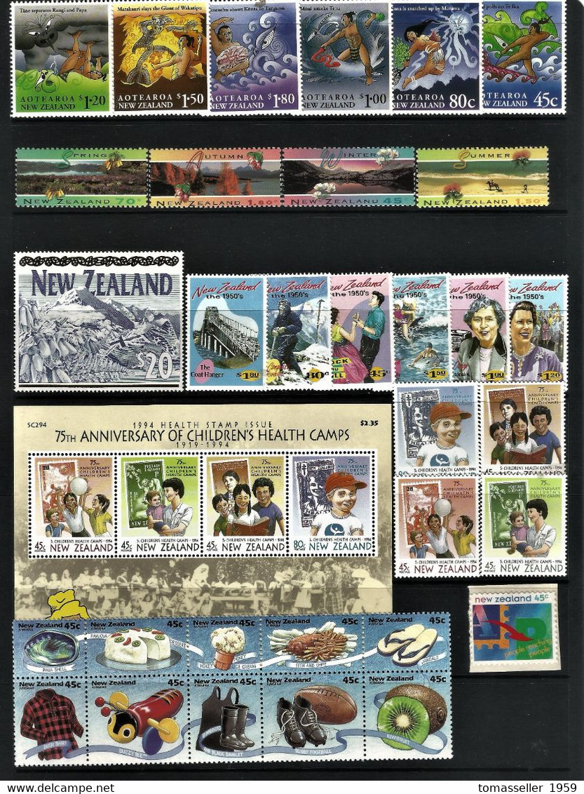 New  Zealand-1994 Year Set. 8 Issues.MNH - Volledig Jaar