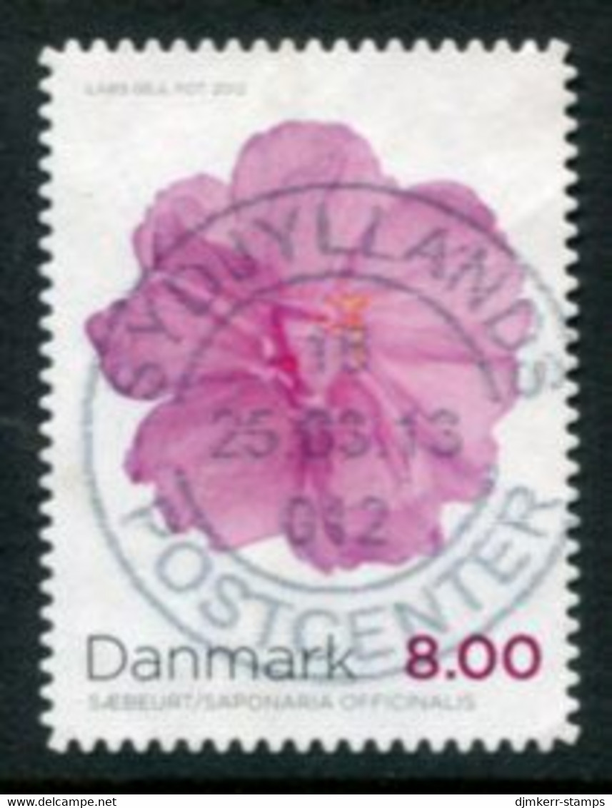 DENMARK 2012 Autumn Flower 8 Kr. Booklet Perforation Used.  Michel 1714 C - Used Stamps