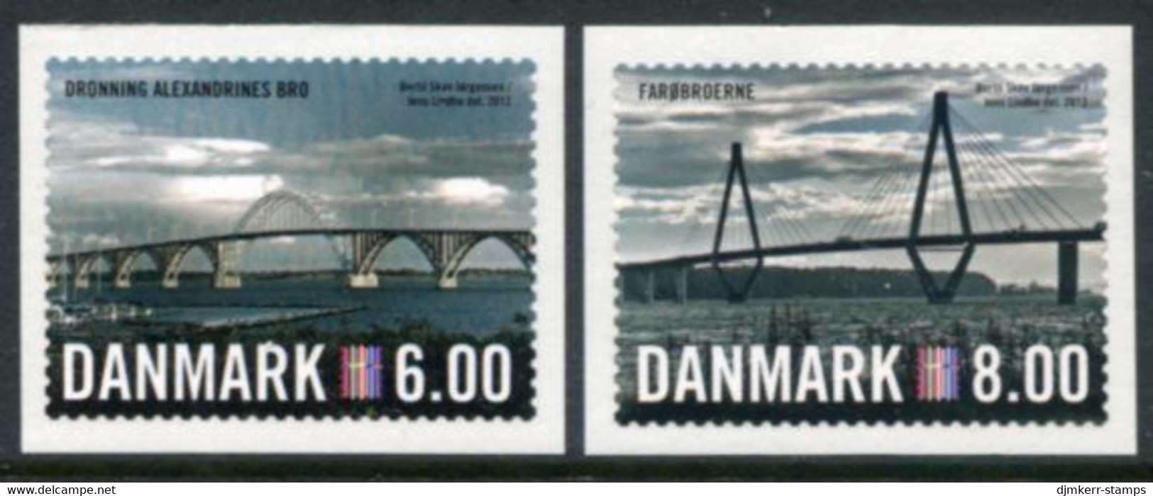 DENMARK 2012 NORDIA Philatelic Exhibition: Bridges MNH / **.  Michel 1689-90 A - Ongebruikt