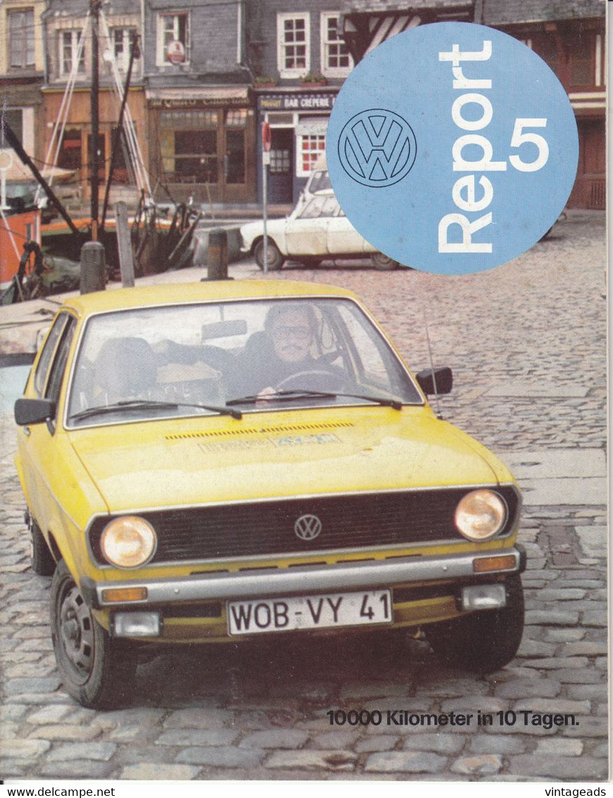 CA223 Volkswagen Zeitschrift VW Report Nr. 5, 10 000 Kilometer In 10 Tagen, Deutsch, 1976 - Auto En Transport