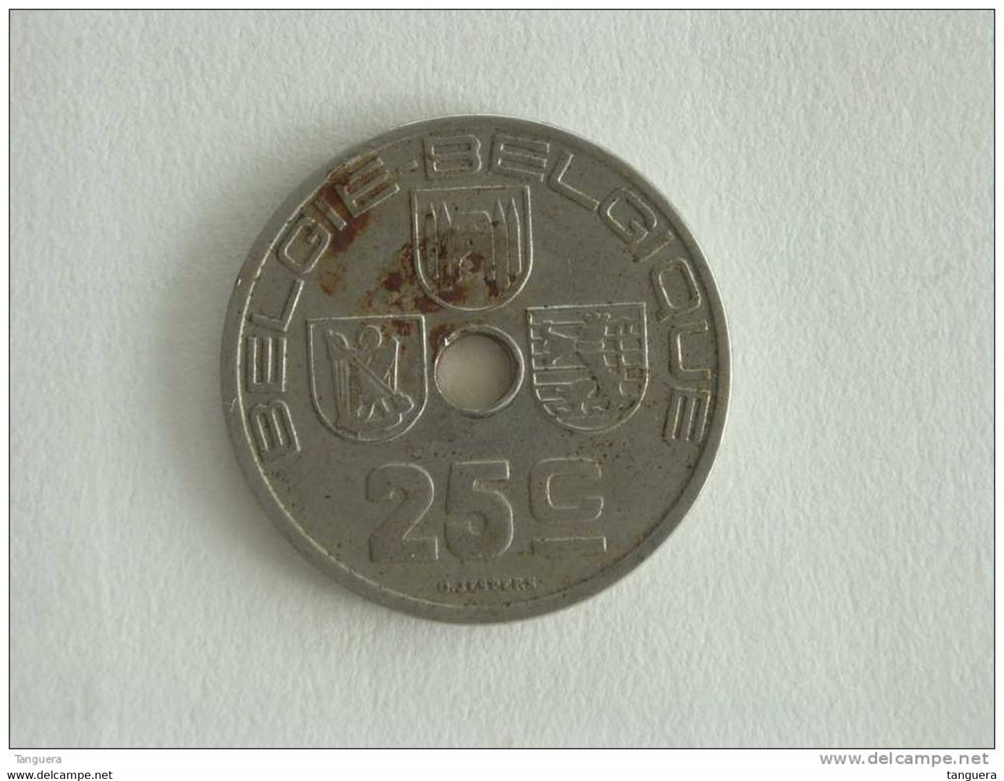 Belgie Belgique Belgium Coins 1938 25 Cent FL/FR - 25 Centimos