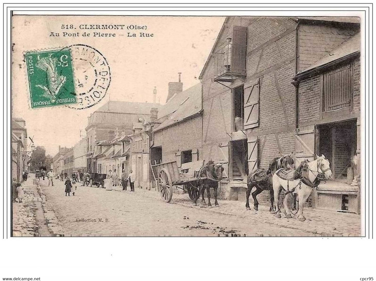 60.CLERMONT.AU PONT DE PIERRE.LA RUE. - Clermont