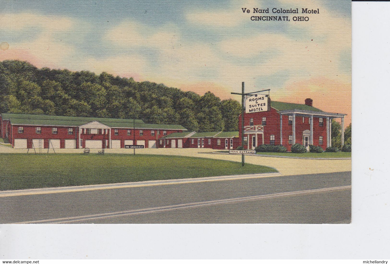 Carte Postal Ve Nard COlonial Motel Cincinnati Ohio Jul 281953 3 Cents US - Cincinnati