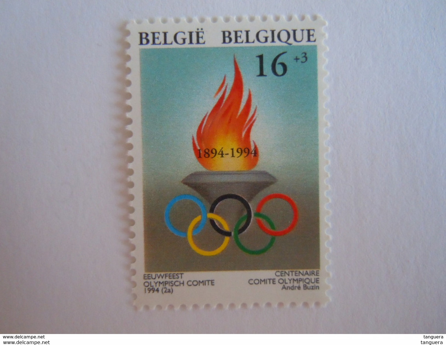 België Belgique 1994 Sport Zwarte Ring Verschoven Agneau Noire Déplacé COB 2540 Yv 2537 MNH ** - 1991-2020