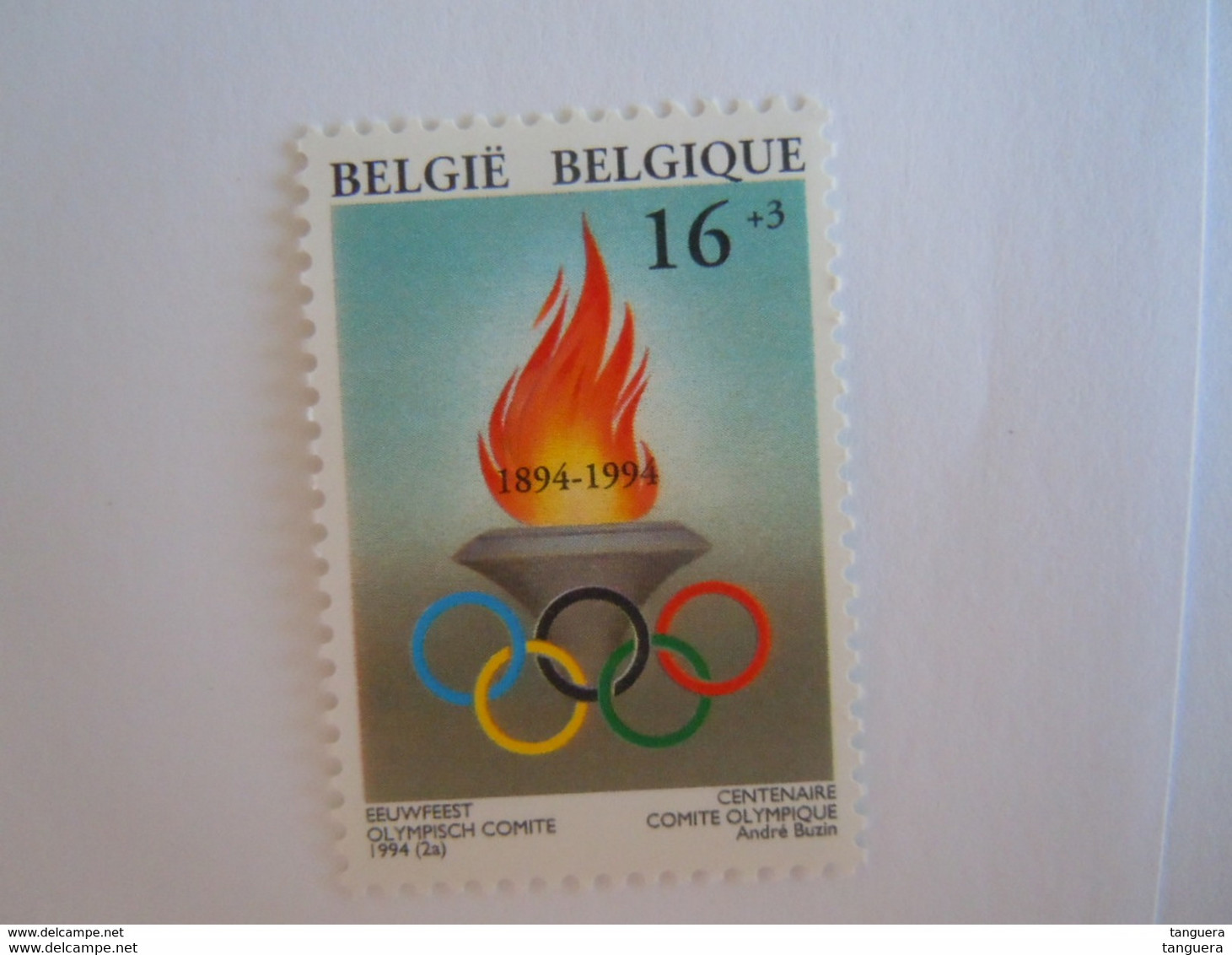 België Belgique 1994 Sport Zwarte Ring Verschoven Agneau Noire Déplacé COB 2540 Yv 2537 MNH ** - 1991-2020