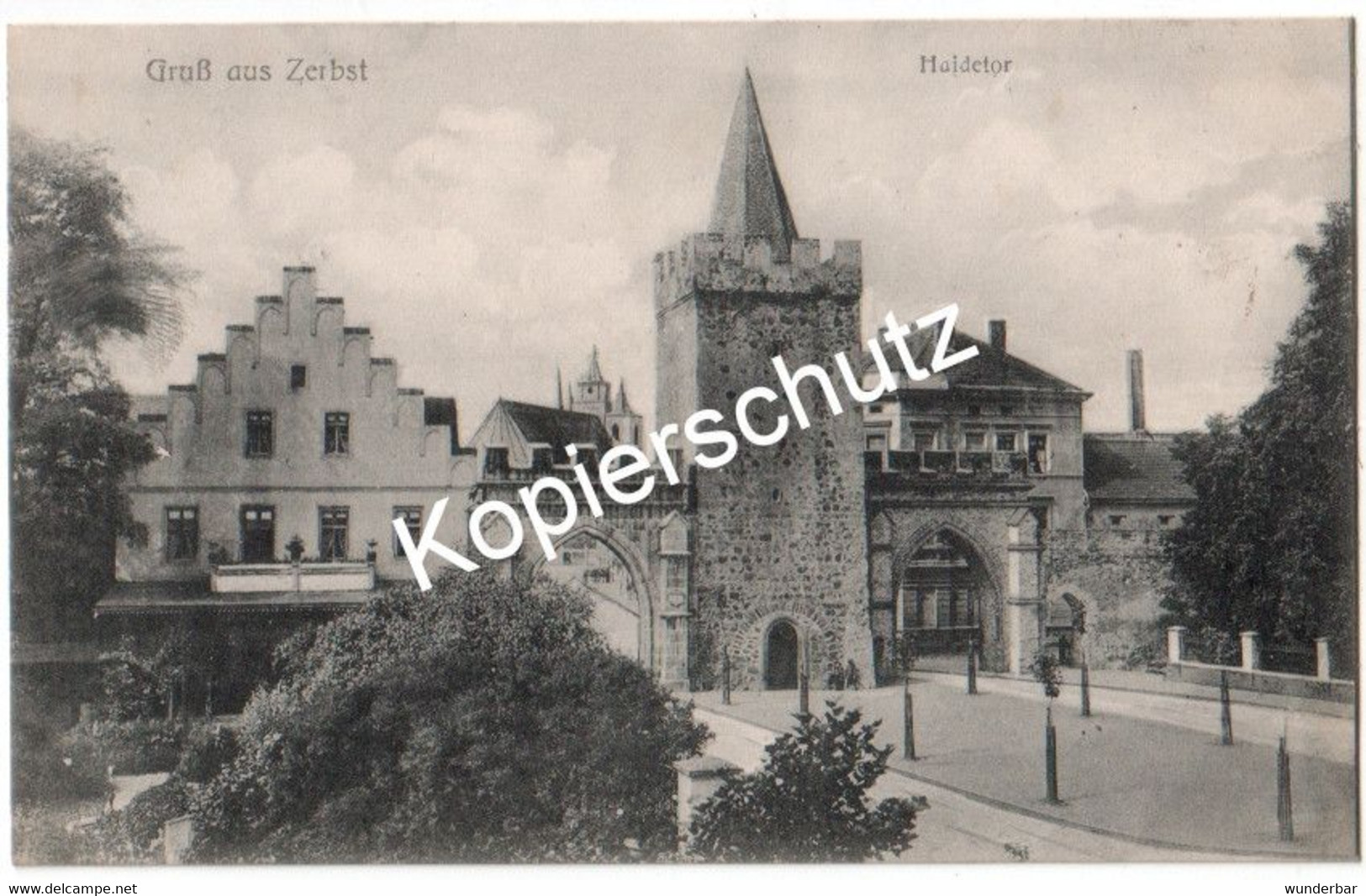 Gruß Aus Zerbst 1908 - Bahnpoststempel   (z7081) - Zerbst