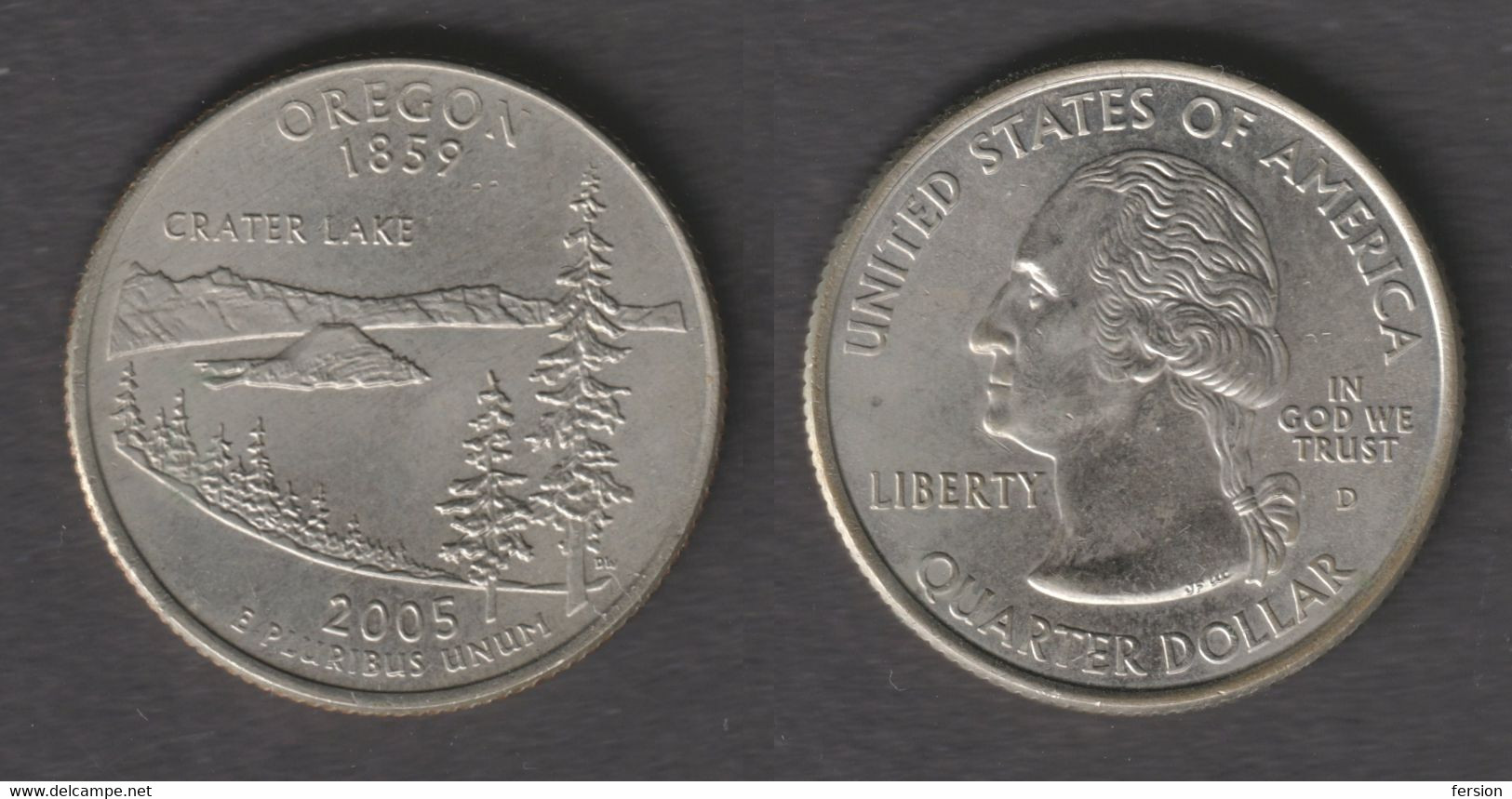 25c QUARTER DOLLAR USD - 2005 USA OREGON - Circulated Ungraded COIN - 2000-…: Sacagawea